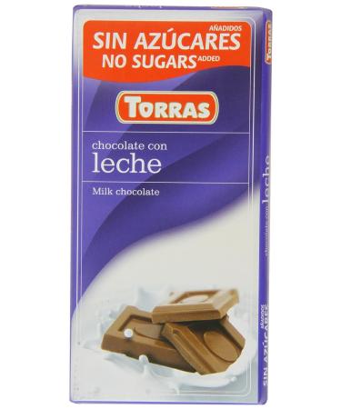 Torras No Added Sugar Milk Chocolate Bar 75 g 1