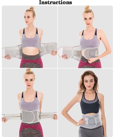 Buy Lumbar Support Belt | Back Brace for Men & Women | Pain Relief for Herniated Disc Sciatica Scoliosis | Medium Size & Breathable Design - Buy Online on GoSupps.com