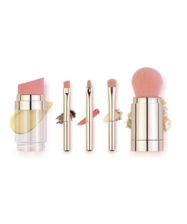 5 in 1 Makeup Brushes - Multifunctional Loose Eyebrow & Lip Brush for Office & Dating - Electrogilding - Buy Online on GoSupps.com