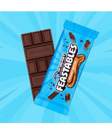 Feastables MrBeast Peanut Butter Milk Chocolate Bar 60g (Pack of 2) Bundle With Snack Scout Lunch Bag - Buy Online on GoSupps.com
