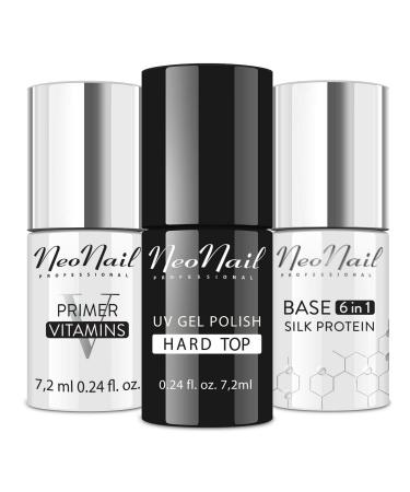 NEONAIL Set Hard Top 7.2 ml + Base Silk Protein 7.2 ml + Primer Vitamins Acid- Preparation 7.2 ml