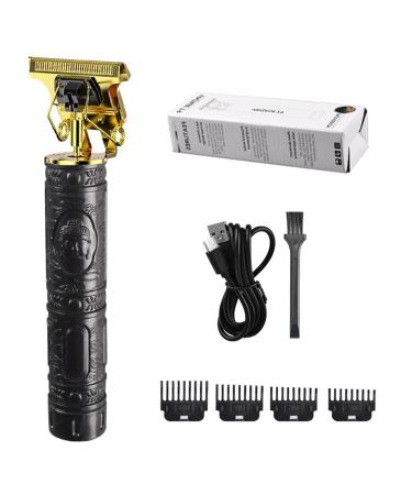 Men Hair Clippers Men Professional Beard Trimmer Body Hair Trimmer and Groomer T-Bla-Trimmer Zero Gapped Beard Shaver with 4 Limit Combs Haircut Beard Trimmer & Grooming Kit for Men Black