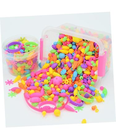 KOMBIUDA 1 Box Bracelet for Little Girl Jewelry Toys DIY Necklaces Beads Jewelry Childrens Toy Pop Beads Toys Rayan Toys for Fun Jewelry Making Kit Pop Snap Beads - Buy Online on GoSupps.com
