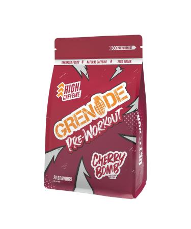 Grenade High Caffeine Pre Workout Powder with Natural Caffeine Citrulline Beta Alanine Tyrosine & Betaine (20 Servings) - Cherry Bomb 330 g (Pack of 1)