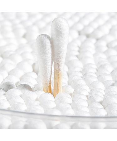 500 Biodegradable Cotton Swabs - Organic Bamboo Sticks with Double Round Tips & Reusable Container | Eco-Friendly Ear Sticks - Buy Online on GoSupps.com