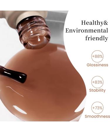 MAYCHAO 15ML Nude Brown Jelly Gel Nail Polish - Sheer Translucent UV Gel for French Manicure - Buy Online on GoSupps.com