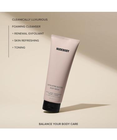 Nudestix Exfoliating Butter Body Wash 3-in-1 Foaming Cleanser Body Scrub & Skin Renewing Treatment with Salt AHA/BHA & Tangerine Butter | Clean Vegan & Scented with Lavender & Bergamot - Buy Online on GoSupps.com