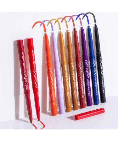 Waterproof Eyeliner Pencil Set - 6 Natural Matte Colors for Long-Lasting Eye Makeup - Retractable Liners and Shadow Pencil for Women - Purple, Green, and more - Buy Online on GoSupps.com