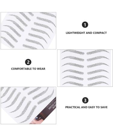 OHPHCALL Artificial Eyebrows 3 Sheets Waterproof Eyebrow Stickers Water Proof Stickers Brow Makeup Grooming Shaping Eyebrow Tool 1 count (Pack of 1) Black - Buy Online on GoSupps.com