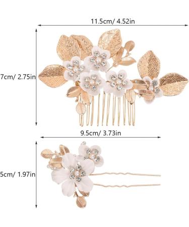 minkissy 1 Set Flower Headpieces Wedding Bride Hair Pin Hair Comb Bridal Hair Accessories for Women Girls - Buy Online on GoSupps.com