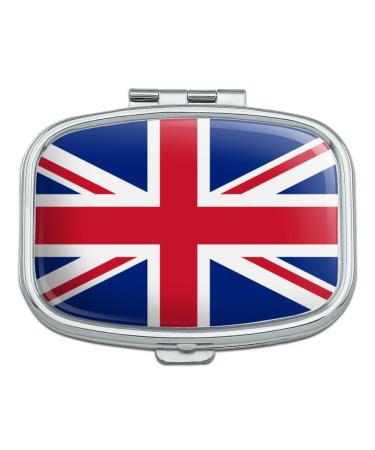 United Kingdom Great Britain Union Jack Country Flag Rectangle Pill Case Trinket Gift Box