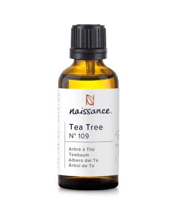 Naissance Tea Tree Essential Oil (No. 109) - 50ml - Pure Natural Cruelty Free Vegan & Undiluted - for Diffusers Aromatherapy & Homemade Formulations