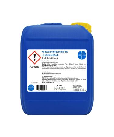 Hydrogen peroxide 6% FOOD GRADE I 5 liters I stabilized I canister I PZN-16569653 I Herrlan quality I Made in Germany