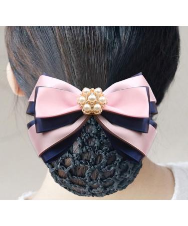 Cheerlife Rhinestone & Pearl Hair Clip with Net | Elegant Bun & Ponytail Accessory in Green - Buy Online on GoSupps.com