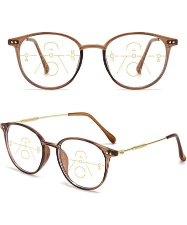 Koosufa Women's Progressive Multifocus Anti-Blue Light Reading Glasses - Stylish Metal Frame for Computer & Workplace Use - Buy Online on GoSupps.com