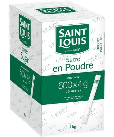 2 KG - Lot de 500 sachets SAINT LOUIS b chettes de sucre cristallis individuels de 4g (2kg) avec agitateurs en bois - Id al pour les boissons chaudes caf s et th s - Pratique et facile utiliser - Buy Online on GoSupps.com