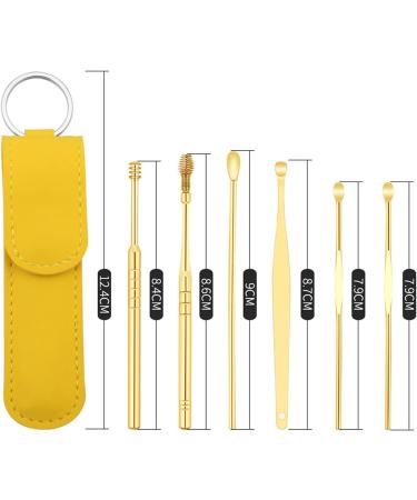 6pc Steel Earwax Cleaner Tool Set with Storage Box - Black - Buy Online on GoSupps.com
