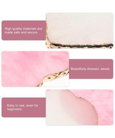 Lurrose 2Pcs Heart Shape Resin Agate Makeup Palette - Ideal for Nail Art & Foundation Mixing | International Shipping - Buy Online on GoSupps.com