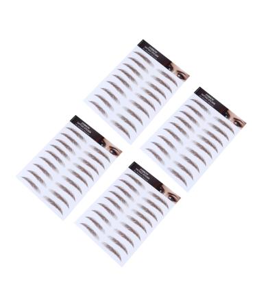 4pcs Eyebrow Stickers Waterproof Eyebrows Eyebrow Grooming Stickers Imitation Eyebrow Tool Modify 4d