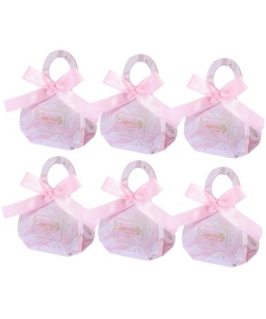 HOMSFOU 50 Sets Candy Box Wedding Party Favor Boxes Chritmas Candy Wedding Boxes Hawaiian Paper Favor Boxes Birthday Candy Bags Chrismas Candy Paper and Ribbon Chocolate Box Baby Gift Box 1 count (Pack of 1) Pink