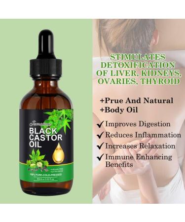 Organic Jamaican Black Castor Oil & Gua Sha Massage Tools Set | 100% Pure Cold Pressed Oil for Body Care & Skin Massage - Buy Online on GoSupps.com