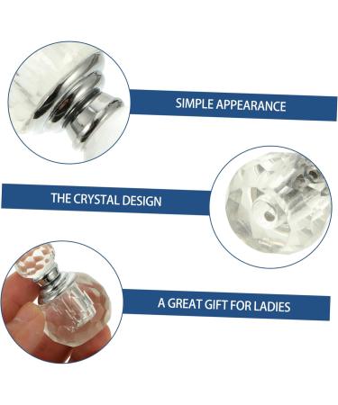 Healeved Transparent Perfume Bottle Faceted Crystal Bottle Crystal Perfume Container Clear Glass for Perfume Transparent Crystal Dispenser Perfume Storage Bottle Faceted Glass Bottle - Buy Online on GoSupps.com