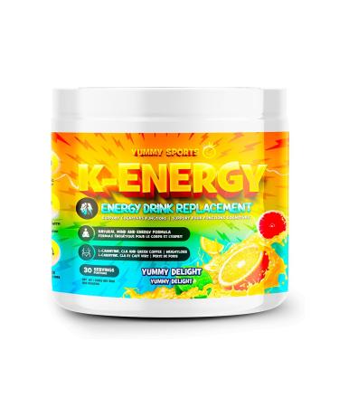 Yummy Sports K-Energy Drink Supplement Boost Energy Enhance Focus Physical Performance Powered by BHB MCT Caffeine Keto-Friendly Energy Drink - 30 Servings - 210g - Yummy Delight