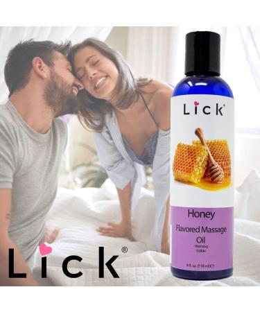 Buy Honey Flavored Massage Oil for Couples | Edible Non-Sticky Vegan Friendly | Relaxing Lotion with Vitamin E Sweet Almond & Coconut Oil - 4 oz - Buy Online on GoSupps.com