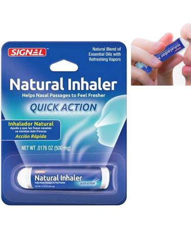 Nasal Inhaler Aromatherapy Enhances Breathing Natural Remedy Menthol Pocket Size - Buy Online on GoSupps.com