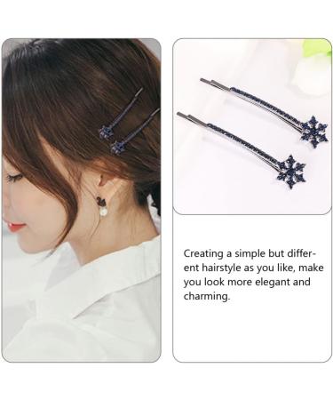 Beaupretty 4 Pieces Blue Rhinestone Snowflake Hair Clips Snowflake Hairpins Christmas Hair Clips Barrettes for Wedding Prom Christmas Party - Buy Online on GoSupps.com
