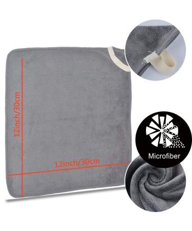 Sinland Microfiber Facial Towels - Quick Dry Absorbent Soft Makeup Remover Cloths (10 Pack Gray 30.5 x 30.5 cm) - Perfect for All Skin Types - Buy Online on GoSupps.com