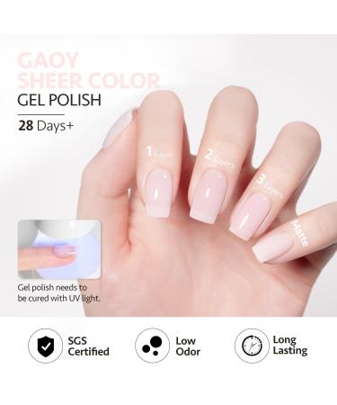 GAOY 3 Pcs Gel Nail Polish Kit - Mini UV Light Milky Pink Sheer Gel Base & Top Coat for DIY Nail Art - Buy Online on GoSupps.com