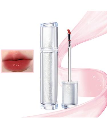 Judy Doll Lip Gloss Glasting Color Gloss Ice Iron Ice Watery Lip Gloss Lip Gloss Metal Applicator Mirror Tea Light Lip Glaze New Ice Watery Lip Gloss Moisturizing Lip Gloss Lip Oil Tinted(#04)