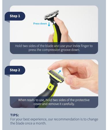 YINKE Manual 3 Razor Replacement Blades and Nose Hair Trimmer Heads - Compatible with O Blade QP2520 QP2630 QP2724 QP2734 QP2834, O Blade 360 & OBlade Pro Electric Shaver - 3+1Pcs - Buy Online on GoSupps.com