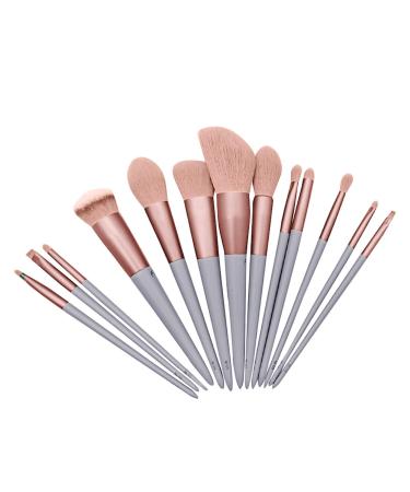 Rumity Beauty 13 Pieces Make Up Patsle Set Professional make -up brush make -up brush set cosmetic brush set for eyeshadow eyebrow foundation with fabric packaging (pink)