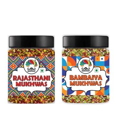 Mr. Merchant Rajasthani Mukhwas (300g) & Bambaiya Mukhwas (300g) Mouth Freshener Combo (Pack of 2)_Packing May Vary
