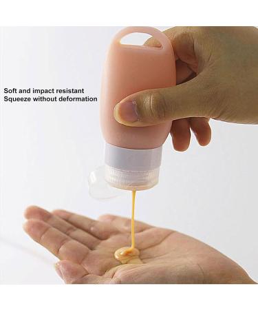 Nuyhadds 1 Set Travel Bottle - Silicone Fillable Tubes Travel Containers Set | 90ml Leak Proof Refillable Bottle with Carabiner Portable Outdoor Travel Toiletry Container for Dog Shampoo Lotion 1 Set (Pink) - Buy Online on GoSupps.com