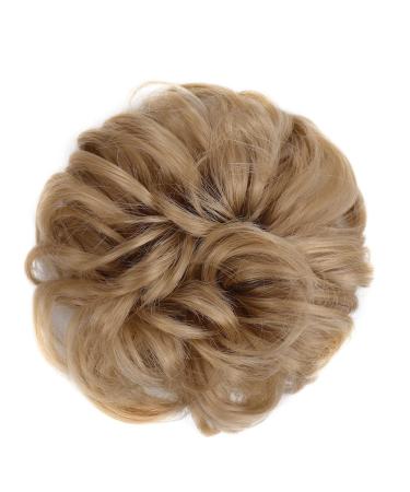 Messy Bun Hair Piece for Women Donut Hair Bun Scrunchie for Women Girls Curly Wave Synthetic Chignon Hairpiece with Rubber Band Messy Bun Hair Pieces Extensions Fake Hair Accessories for Women Girl 4