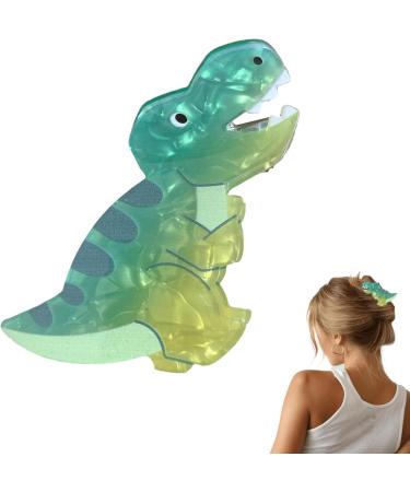Acrylic Dinosaur Hair Clip Fashion Cute Plate Dinosaurs Hair Clip Nonslip Acrylic Headdress Styling Tools Strong Hold Hair Accessories For Everyday Use Green - Buy Online on GoSupps.com