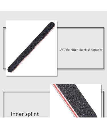 6 Pieces Black Nail Files 100/180 - Professional Double-Sided Reusable Robust & Washable | Nail Care Essentials - Buy Online on GoSupps.com
