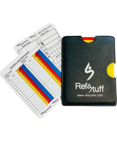 RefStuff RefScorer RefSwallet COMPACT  Football Soccer Referee Slimline Pocket Wallet Notebook with Red and Yellow Cards and 2 Match Day Record Game Cards