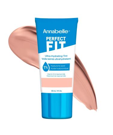 Annabelle Perfect Fit Ultra-Hydrating Tint Light Lightweight Tinted Veil with Hyaluronic Acid Waterproof Long-Lasting Cruelty-Free Vegan Oil-Free Paraben-Free Non-Comedogenic 30 mL