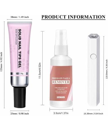 Lulou Magic Solid Nail Glue Kit 3-In-1 Nail Art Kits Solid Nail Glue Gel for Nail Tip Press on Nails Solid Nail Glue Remover Tips Gel for Nail Art (1Set) - Buy Online on GoSupps.com