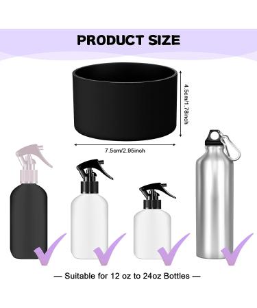 Honeydak Silicone Sleeve Bottom Base 3-Piece Set - Anti-Slip Cover for 16 oz Spray Bottles & Water Bottles (Black) - Buy Online on GoSupps.com