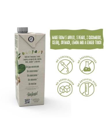Pura Frutta - Organic Green Detox Juice - 33.8 fl oz (1L) 8-Pack Box - Green Juice Blend with Apple Pear Cucumber Celery Spinach Lemon - 100% Natural & Cold-Pressed Not From Concentrate (NFC) No Sugar Added - Buy Online on GoSupps.com
