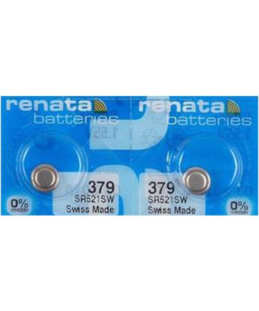 Renata Watch Battery Swiss Made 379 or SR521SW OR AG0 1.5V (3 Batteries 379 or SR 521 SW)