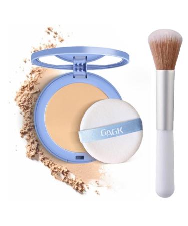Polvo Compacto Perfecci n Matte Gagk Matte Perfection Pressed Powder Matte Setting Powder Compact Face Finishing Powder Makeup Long Lasting Waterproof Powder Foundation Lightweight(02#Medium)