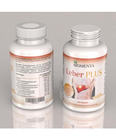 BIOMENTA Liver Plus - 90 High Dose Vegan Capsules with Choline Milk Thistle & Artichokes - Premium Liver Support - Buy Online on GoSupps.com