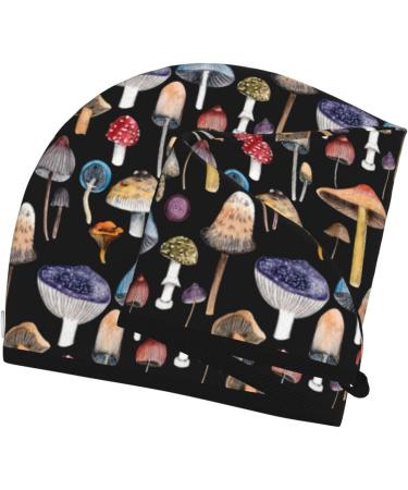 Mushrooms & Autumn Leaves Microfiber Hair Towel - Super Absorbent Coral Velvet Wrap for Women with Long Curly Thick Hair - Quick Dry & Soft - Buy Online on GoSupps.com