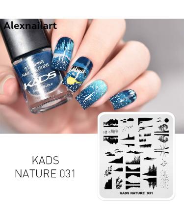 Alexnailart Nail Stamp Plate - Natural Landscape Sunset & Starry Sky Design | DIY Manicure Tool for Stunning Nail Art - Buy Online on GoSupps.com